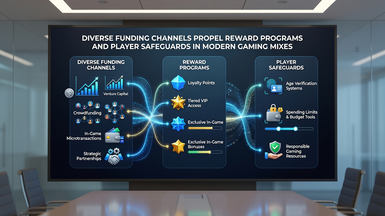 Diagram showing payment flows supporting bonuses, jackpots, and security measures in gaming ecosystems