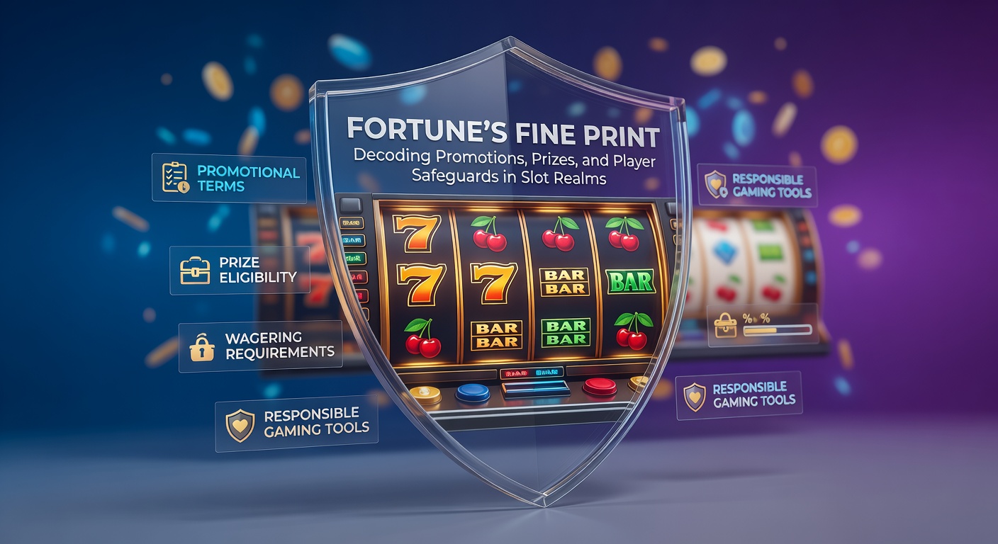 Vibrant slot machine reels spinning with promotional banners and security icons overlayed, illustrating the hidden details behind wins and protections