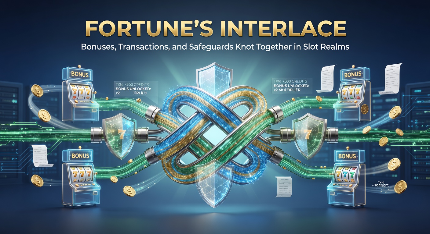 Interlocked gears representing bonuses exploding into coin showers, swift arrow payments, and locked shield safeguards in a colorful slot game interface