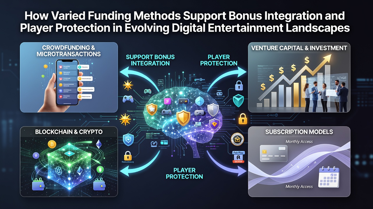 Diverse payment methods displayed on digital gaming interfaces with bonus indicators and security icons