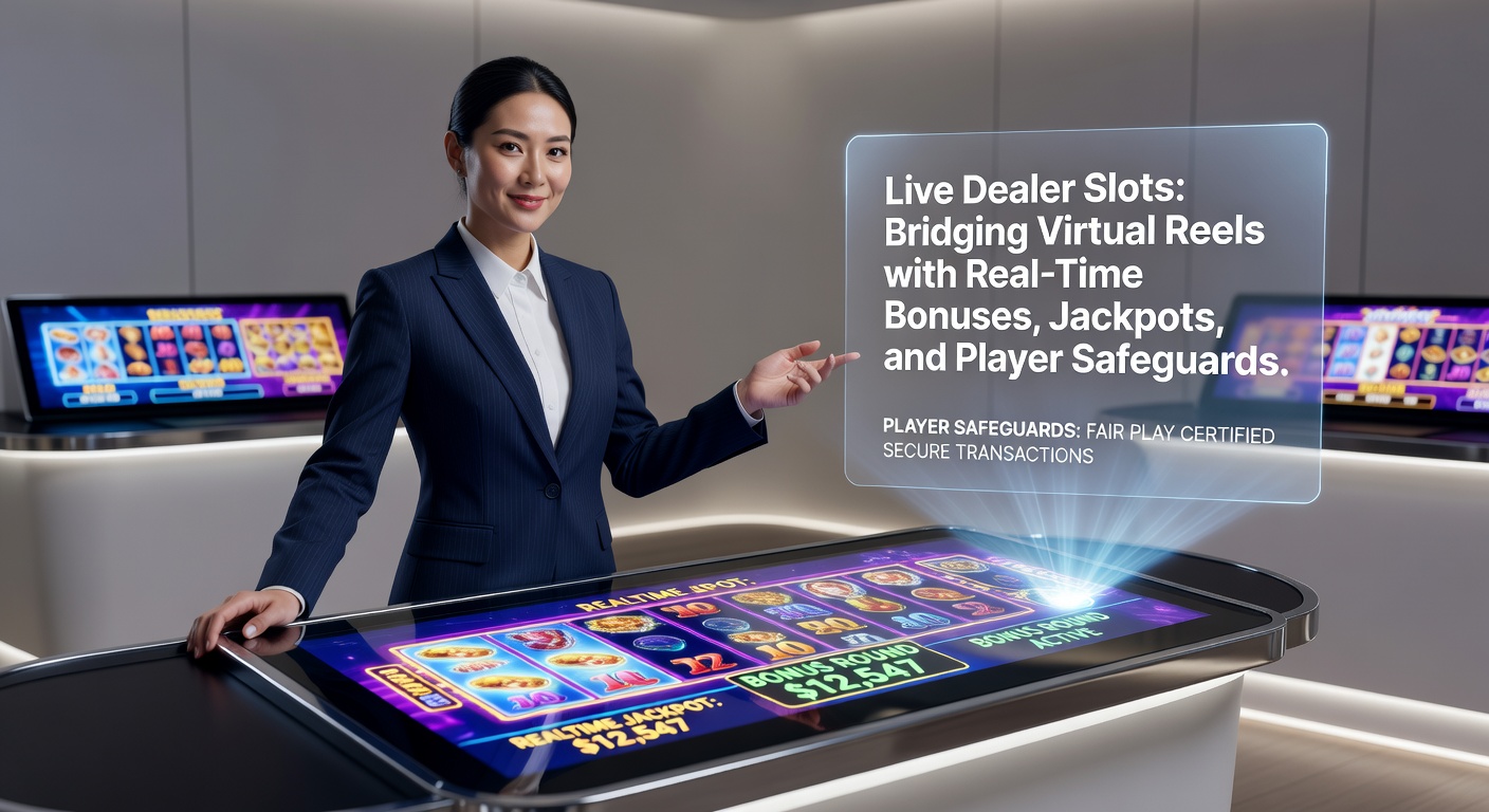 Vibrant live dealer slot interface showing a dealer interacting with spinning reels and real-time chat features