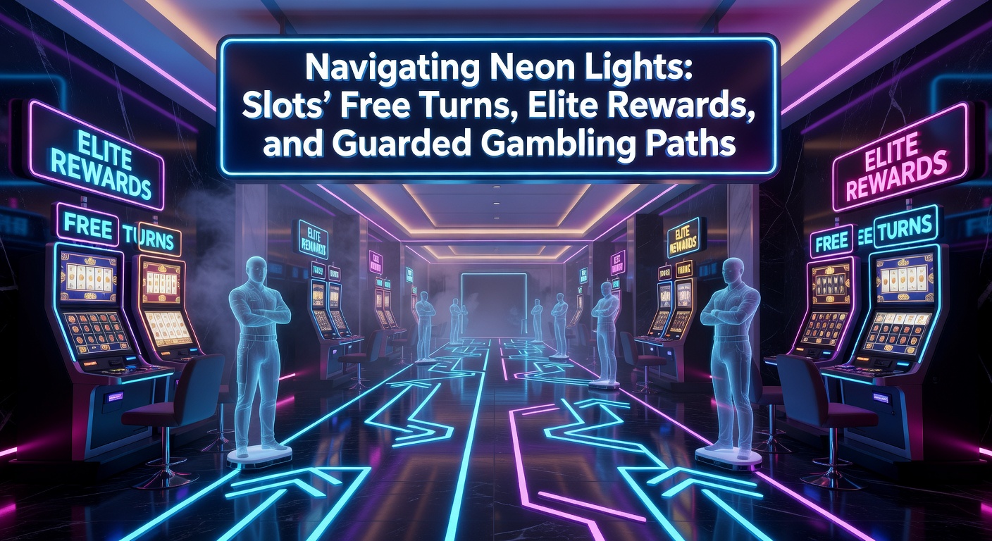 Vibrant neon-lit slot machine reels spinning under colorful casino lights, symbolizing the thrill of free spins and jackpot pursuits